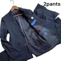【2パンツ】パーソンズフォーメン セットアップ スーツ　ビジネス　YA8 濃紺