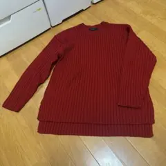 レイジブルー リブ編みニット Mサイズ 赤