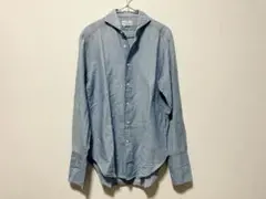 TRUZZI カッタウェイコットンリネンシャンブレーシャツ 美品 イタリア製のサムネイル