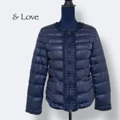 [新品・未使用］アンドラブ　フリル付き中綿ブルゾンタグ付き　らら 新品・未使用］アンドラブ フリル付き中綿ブルゾンタグ付き らら