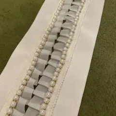 重ね衿　パール　白レース　成人式　振袖　卒業式　袴　伊達襟　重ね襟　襟飾り