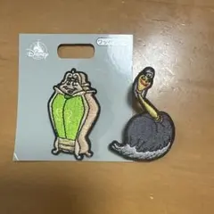 ディズニーストア 刺繍　ワッペンピン 2点セット 美女と野獣