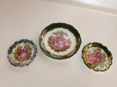 LIMOGES リモージュ　ミニチュアプレート　3枚セット