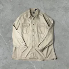OLD GAP オールドギャップ ダック地 ワークシャツ XL ベージュ