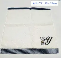 スヌーピー イニシャル Y ミニタオル ハンカチ