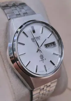 セイコー　タイプ２　美品　ガラス風防新品　電池新品 　SEIKO type Ⅱ セイコー タイプ2 ガラス風防新品 電池新品 1978年製 美品 7546