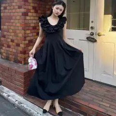 L'aubeblanc PleatscollarChiffonDress - メルカリ