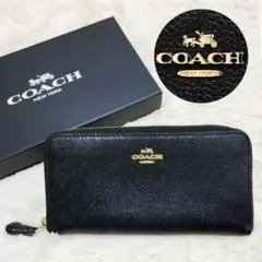 新品未使用✨️COACH コーチ 長財布 ラウンドファスナー レザー ブラック