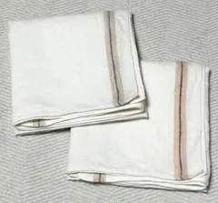 【シミあり+汚れあり】キャトルセゾン　キッチンクロス　リネン　2枚