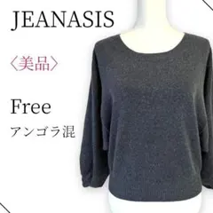 ◇美品　JEANASIS ジーナシス　ボリュームスリーブニット　ショート丈　長袖