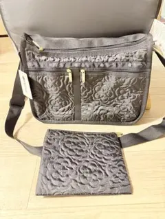 レスポートサック キルティング ショルダーバッグ ブラック ポーチ付き