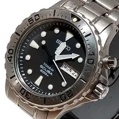 ✨美品✨SEIKO セイコー KINETIC キネテック チタン 発電機 デイト