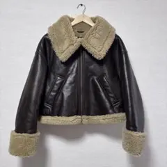 完売品　ZARA ダブルフェイスライダースジャケット S ムートン　ボア