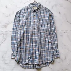 ✨美品✨ RALPHETON 長袖チェックシャツ青系　XLのサムネイル