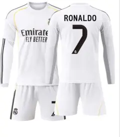 140cm 長袖　新作　レアル・マドリード　ロナウド　子供サッカーユニフォーム