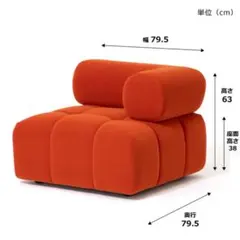 Francfranc/3人掛けソファ/3月末まで出品 Franc franc (フランフラン) フュジーソファー ベージュ オットマン付