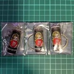 3個セット　モンスターエナジー バッドアップル　メタルキーホルダーのサムネイル