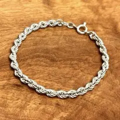 イタリア ヴィンテージ シルバー ロープチェーンブレスレット ITALY925のサムネイル