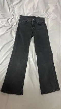 ブーツカットデニム フレアデニム ダークグレー H&M 34