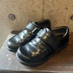 【美品】20cmブラックフォーマルシューズ ベルクロ付き