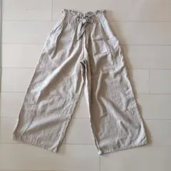 GU ハイウエスト ワイドパンツ ベージュのサムネイル