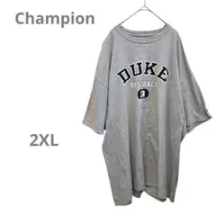 【チャンピオン】デューク 半袖Tシャツ メンズ 2XL グレー カレッジロゴ