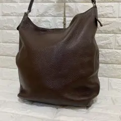 HIROFU ヒロフ ワンショルダーバッグ　レザー　シボ革 ブラウンのサムネイル