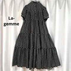 ブレンヘイム ロングワンピース ドット 水玉 フレア Aライン
