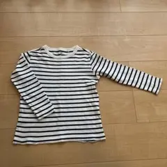 ユニクロ　120 ロンT ボーダー　しましま　長袖　子ども　キッズ　厚手