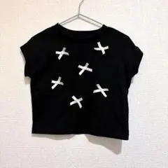 GU キッズ Tシャツ ブラック リボン　100