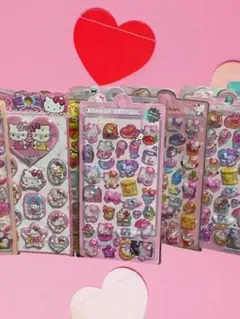 サンリオ　ハローキティ　ボンボンドロップシール　３D立体 １シート