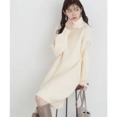 プロポーションボディドレッシング　タートルネックニットワンピース