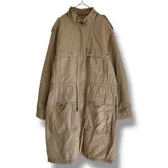 モッズコート　ミリタリー　ウエストギャザー　ジップアップ　ユニセックス　裏ニット