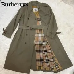 バーバリーズ 白タグ トレンチコート ノバチェック ベルト ライナー M カーキ