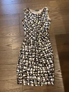 Mimi Grant ノースリーブひざ丈ワンピース M