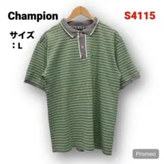 【即購入OK】Champion 半袖ポロシャツ サイズL ボーダー
