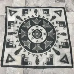 新品 イタリア製 LELLE バンダナ ハンカチ スカーフ シルク混 ヘビ