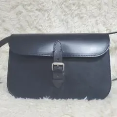 【未使用級】マーガレットハウエル ショルダーバッグ 黒 ブライドルレザー