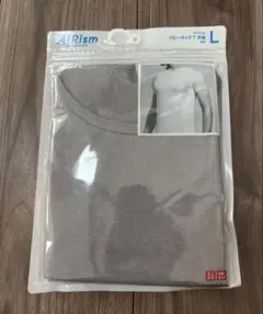 ユニクロ AIRism エアリズム クルーネック T 半袖 メンズ 肌着 L新品