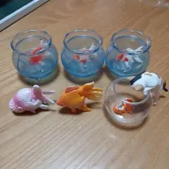 金魚と猫のカプセルトイセット