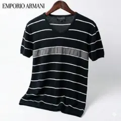 美品 EMPORIO ARMANI ボーダーT S イタリア製 春夏 オシャレ