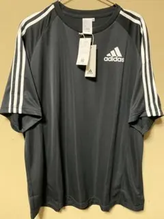 【非売品】ビックサイズ adidas 3本ライン Tシャツ ブラック