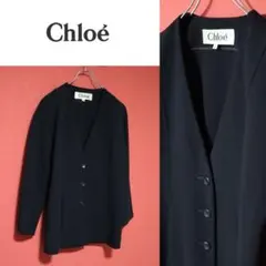 ブラック ノーカラージャケット