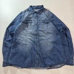 E4 00s Cavalini Denim Long Sleeve Shirt