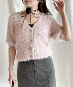 NOMAEリボンビジューシャギーカーディガンのサムネイル
