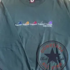 CONVERSE ダークグリーン トレーナー Lサイズ
