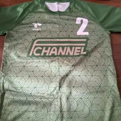 alegre F CHANNEL サッカーシャツ 背番号2 グリーンのサムネイル