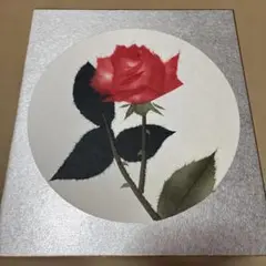 赤いバラの切り絵作品