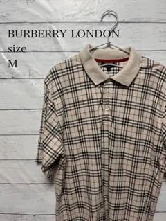 BURBERRY LONDON バーバリーロンドン チェック柄 ポロシャツ M
