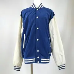 <L> 80s DESCENTE デサント スタジャン ネイビー/ホワイトえ